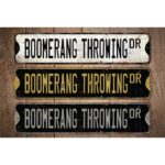 Boomerang-Throwing-Premium-Quality-Rustic-Metal-Sign-Images