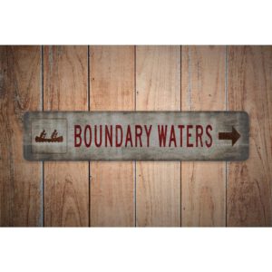 Boundary-Waters-Arrow-Sign-Premium-Quality-Rustic-Metal-Sign-Images