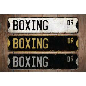 Boxing-Premium-Quality-Rustic-Metal-Sign-Images