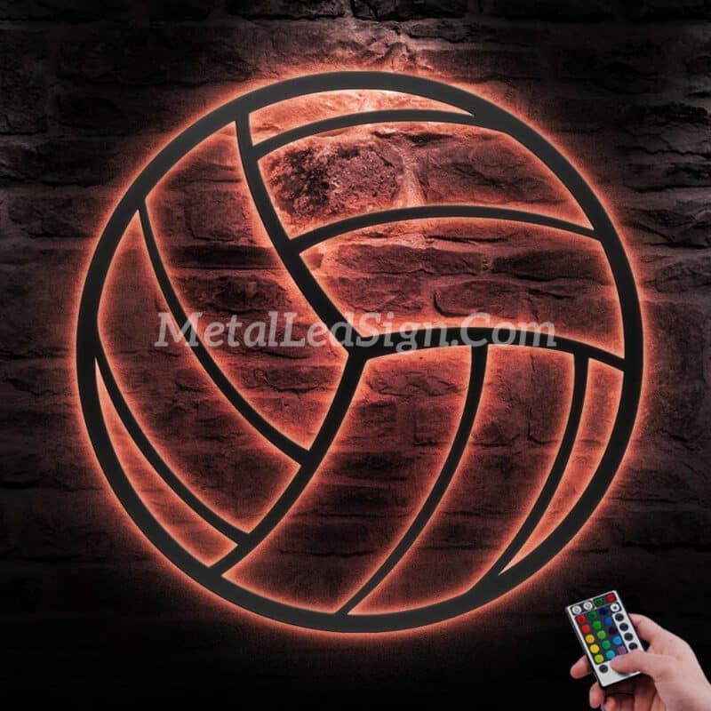 Boy-Ball-Volleyball-Metal-Wall-Art-Led-Light-5-2