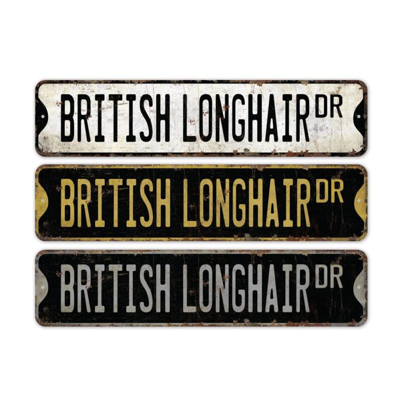 British-Longhair-Premium-Quality-Rustic-Metal-Sign-2