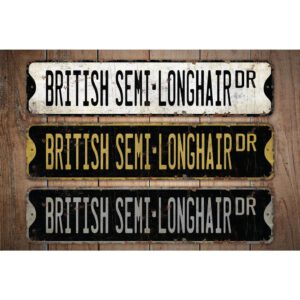 British-Semi-Cat-Premium-Quality-Rustic-Metal-Sign-Images