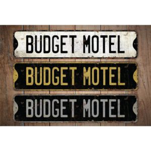 Budget-Motel-Premium-Quality-Rustic-Metal-Sign-Images