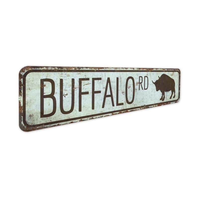 Buffalo-Road-Sign-Premium-Quality-Rustic-Metal-Sign-3