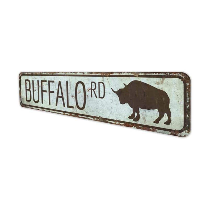 Buffalo-Road-Sign-Premium-Quality-Rustic-Metal-Sign-4