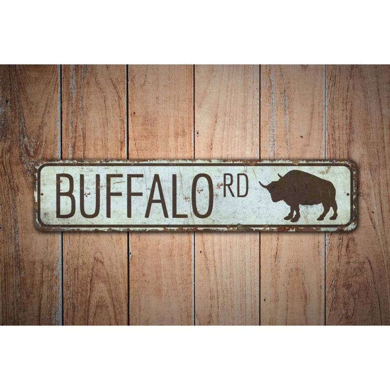 Buffalo-Road-Sign-Premium-Quality-Rustic-Metal-Sign-Images