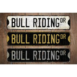 Bull-Riding-Premium-Quality-Rustic-Metal-Sign-Images