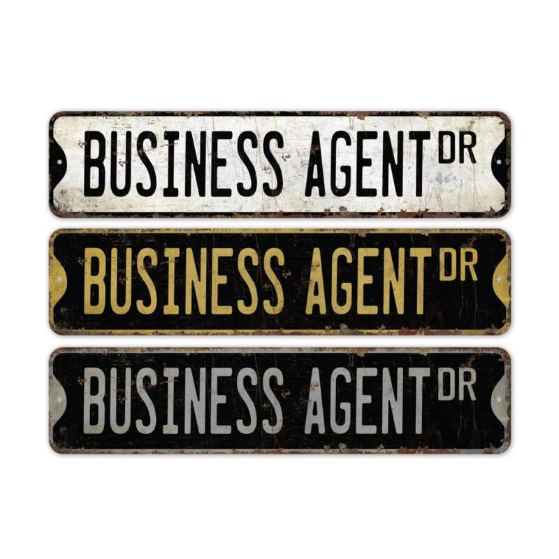 Business-Agent-Premium-Quality-Rustic-Metal-Sign-2