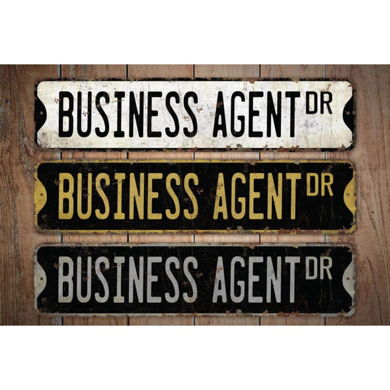 Business-Agent-Premium-Quality-Rustic-Metal-Sign-Images