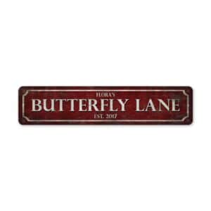 Butterfly-Lane-Sign-Premium-Quality-Rustic-Metal-Sign-2