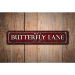 Butterfly-Lane-Sign-Premium-Quality-Rustic-Metal-Sign-Images