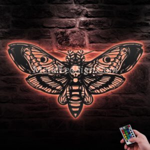 Butterfly-Skull-Metal-Wall-Art-With-Led-Light-6