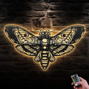 Butterfly-Skull-Metal-Wall-Art-With-Led-Light-Images-4