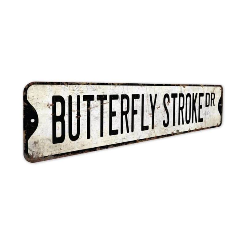 Butterfly-Stroke-Premium-Quality-Rustic-Metal-Sign-3