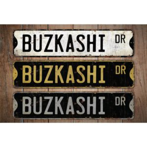 Buzkashi-Premium-Quality-Rustic-Metal-Sign-Images