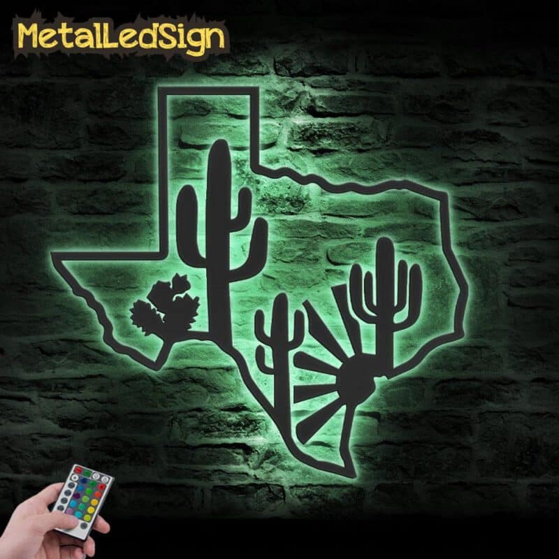 Cactuses-Desert-Texas-Map-Metal-Wall-Art-Led-Light-7-1