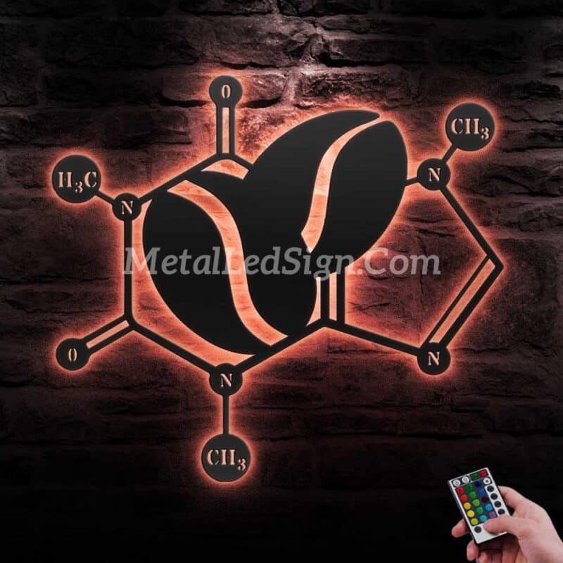 Caffeine-Molecule-Metal-Wall-Art-Led-Light-3-1