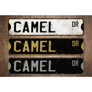 Camel-Premium-Quality-Rustic-Metal-Sign-Images