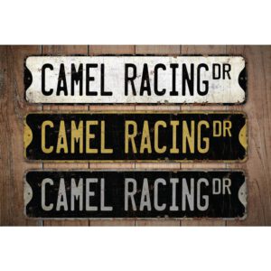 Camel-Racing-Premium-Quality-Rustic-Metal-Sign-Images