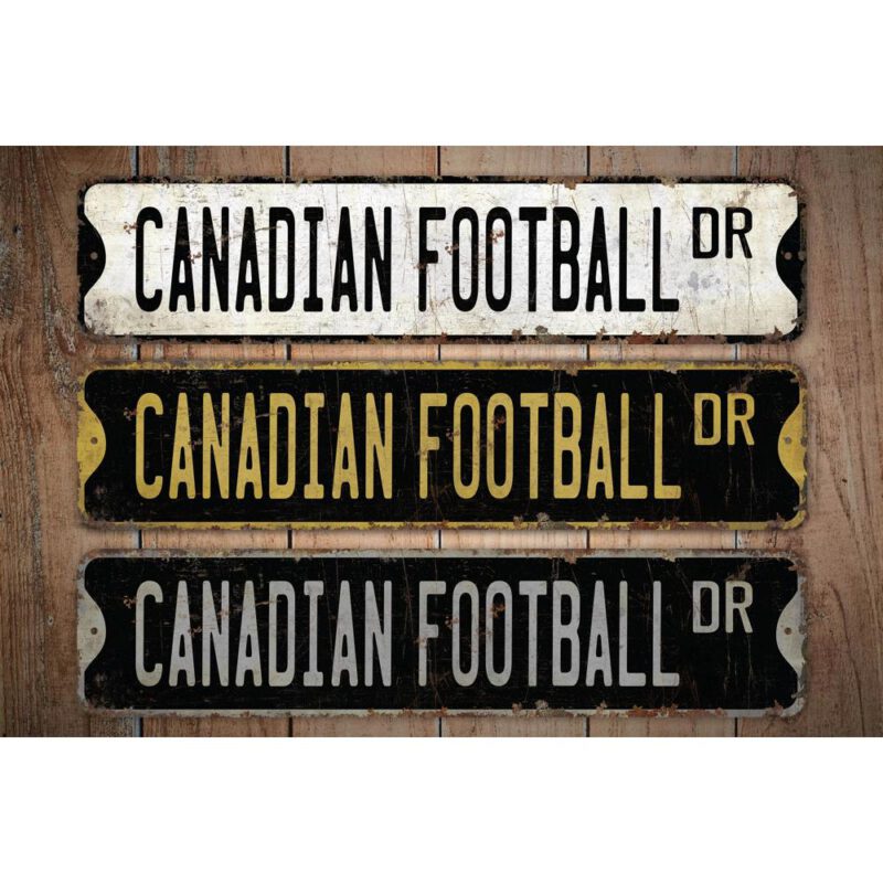 Canadian-Football-Premium-Quality-Rustic-Metal-Sign-Images