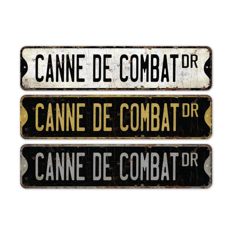 Canne-De-Combat-Premium-Quality-Rustic-Metal-Sign-2