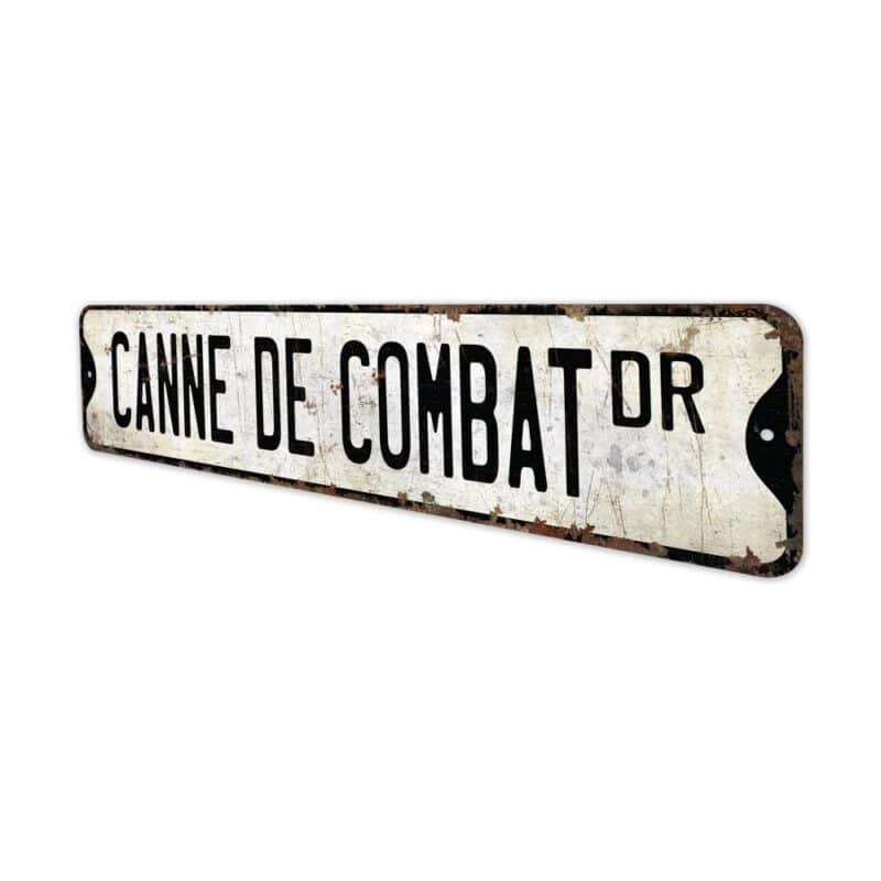 Canne-De-Combat-Premium-Quality-Rustic-Metal-Sign-4