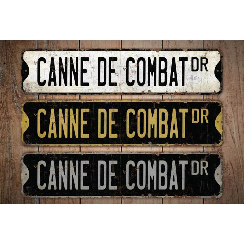 Canne-De-Combat-Premium-Quality-Rustic-Metal-Sign-Images