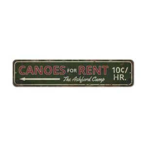 Canoes-for-Rent-Premium-Quality-Rustic-Metal-Sign-2