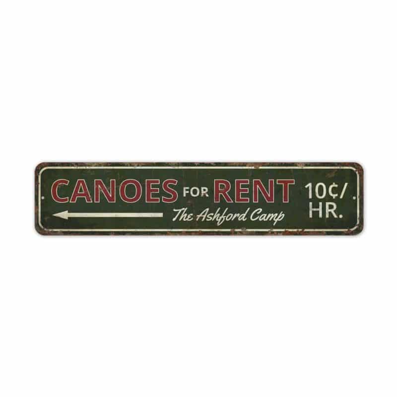 Canoes-for-Rent-Premium-Quality-Rustic-Metal-Sign-2