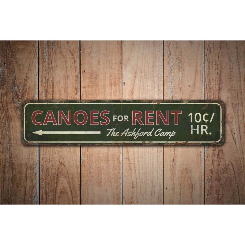 Canoes-for-Rent-Premium-Quality-Rustic-Metal-Sign-Images