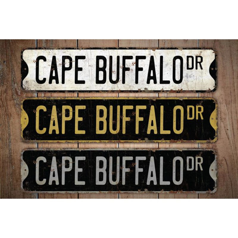 Cape-Buffalo-Premium-Quality-Rustic-Metal-Sign-Images