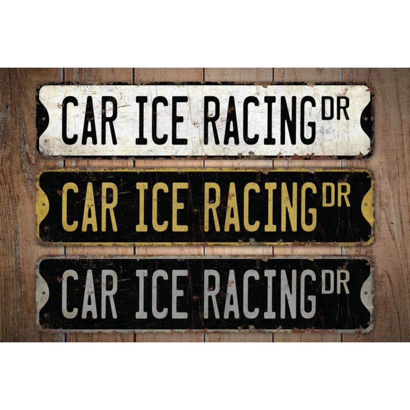 Car-Ice-Racing-Premium-Quality-Rustic-Metal-Sign-Images