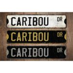 Caribou-Premium-Quality-Rustic-Metal-Sign-Images