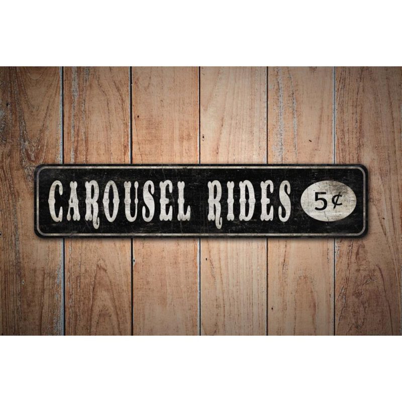 Carousel-Ride-Sign-Premium-Quality-Rustic-Metal-Sign-Images