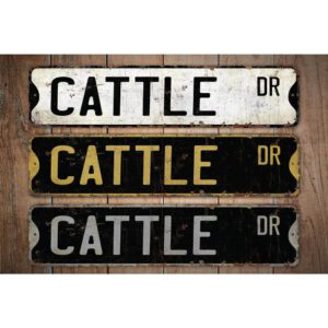 Cattle-Premium-Quality-Rustic-Metal-Sign-Images