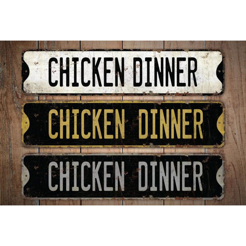 Chicken-Dinner-Premium-Quality-Rustic-Metal-Sign-Images