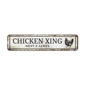 Chicken-Xing-Premium-Quality-Rustic-Metal-Sign-2