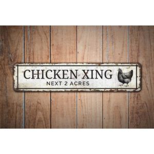 Chicken-Xing-Premium-Quality-Rustic-Metal-Sign-Images