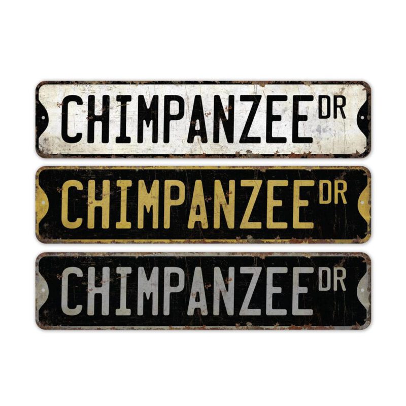 Chimpanzee-Premium-Quality-Rustic-Metal-Sign-2