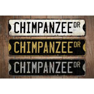 Chimpanzee-Premium-Quality-Rustic-Metal-Sign-Images