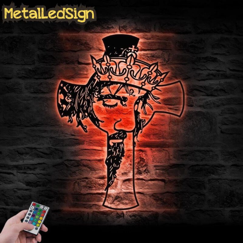 Christ-Jesus-King-of-Kings-Metal-Wall-Art-LED-Light-5.jpg