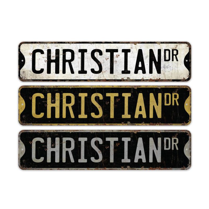 Christian-Name-Sign-Premium-Quality-Rustic-Metal-Sign-2