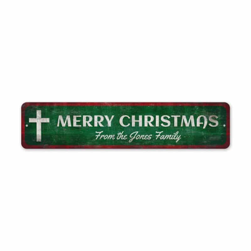 Christmas-Cross-Sign-Premium-Quality-Rustic-Metal-Sign-2