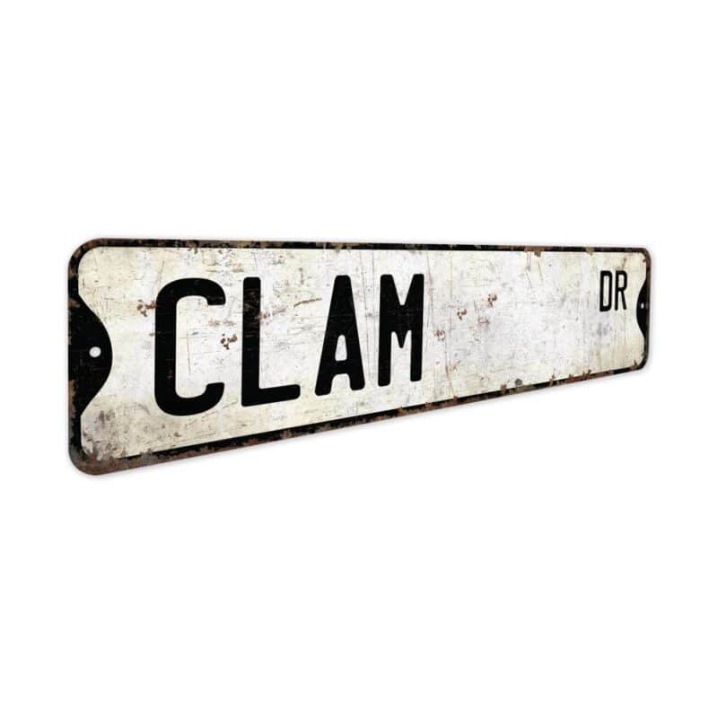 Clam-Premium-Quality-Rustic-Metal-Sign-3