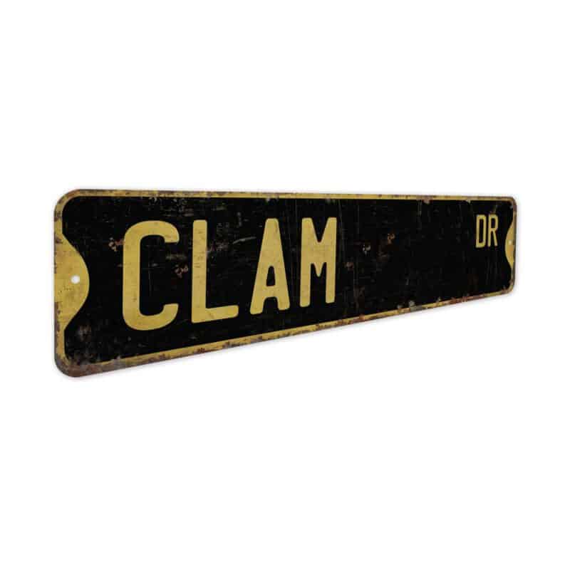 Clam-Premium-Quality-Rustic-Metal-Sign-5