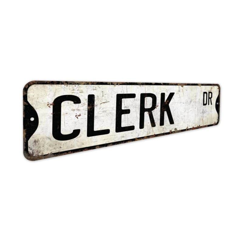 Clerk-Premium-Quality-Rustic-Metal-Sign-3