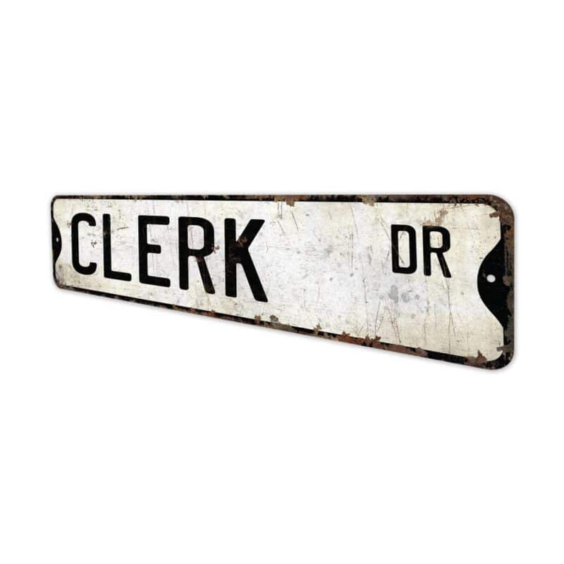 Clerk-Premium-Quality-Rustic-Metal-Sign-4