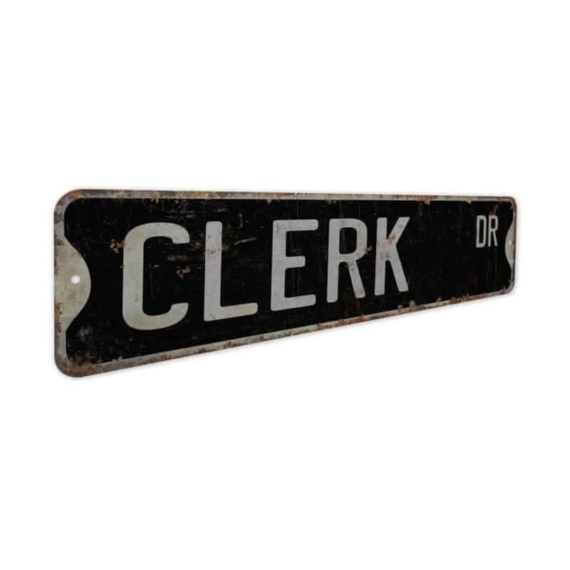 Clerk-Premium-Quality-Rustic-Metal-Sign-7