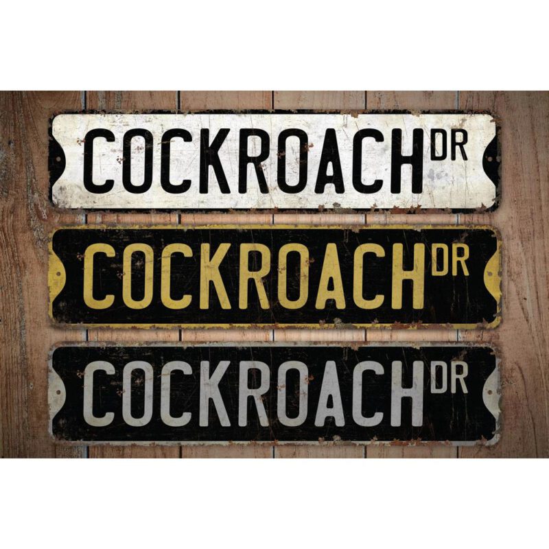 Cockroach-Premium-Quality-Rustic-Metal-Sign-Images