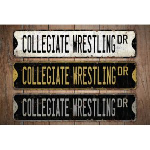 Collegiate-Wrestling-Premium-Quality-Rustic-Metal-Sign-Images